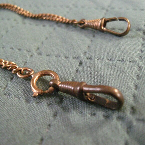 Vintage Gold Patina Hanging Chain 14" - Picture 1 of 8